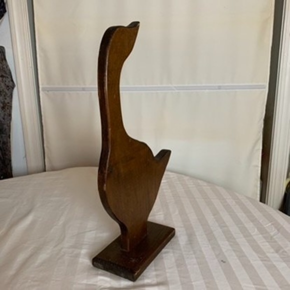 Vintage MCM 17" Handmade Decorative Brown Wood Goose Flat Silhouette~1970s - Picture 3 of 6